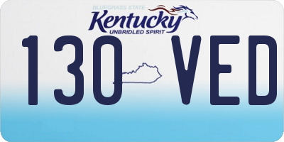 KY license plate 130VED