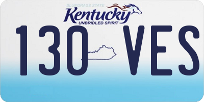 KY license plate 130VES
