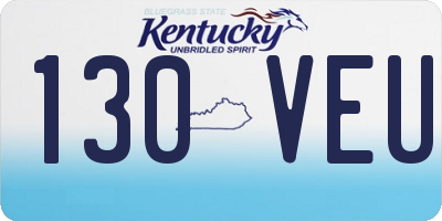 KY license plate 130VEU