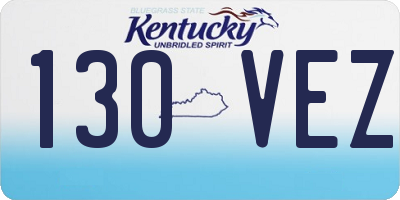KY license plate 130VEZ