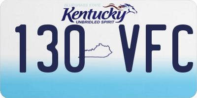 KY license plate 130VFC