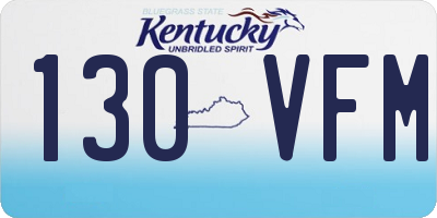 KY license plate 130VFM