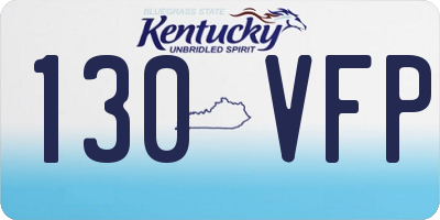 KY license plate 130VFP