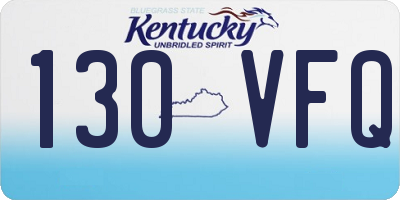 KY license plate 130VFQ