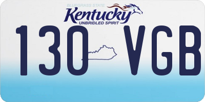 KY license plate 130VGB