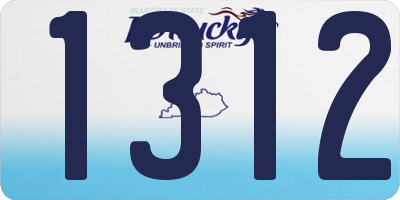 KY license plate 1312