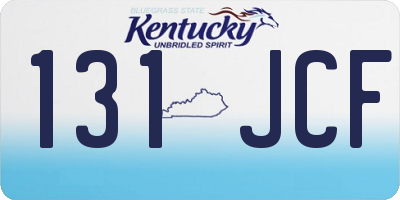 KY license plate 131JCF