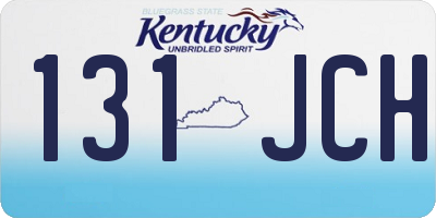 KY license plate 131JCH