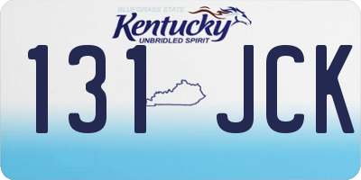 KY license plate 131JCK