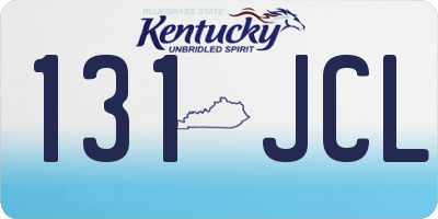 KY license plate 131JCL