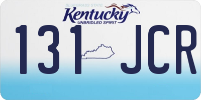 KY license plate 131JCR