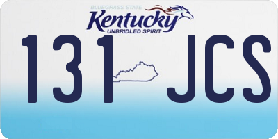KY license plate 131JCS