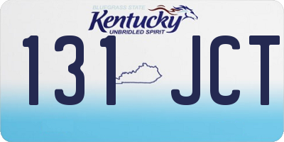 KY license plate 131JCT