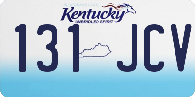KY license plate 131JCV