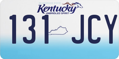 KY license plate 131JCY