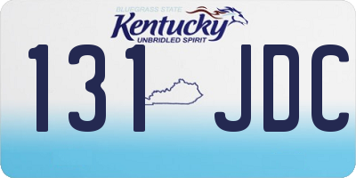 KY license plate 131JDC