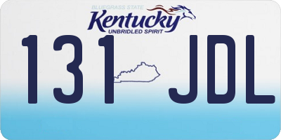 KY license plate 131JDL
