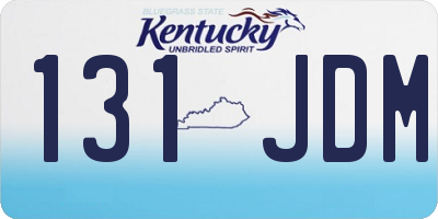 KY license plate 131JDM