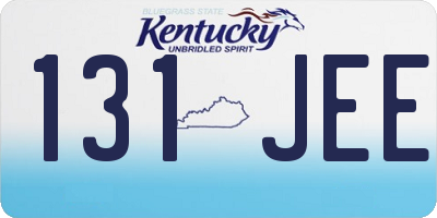 KY license plate 131JEE