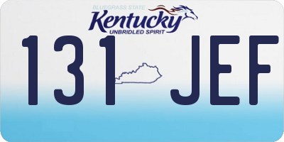 KY license plate 131JEF