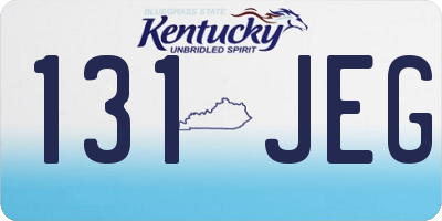 KY license plate 131JEG