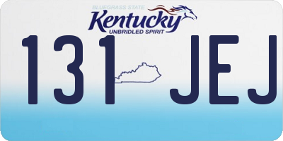 KY license plate 131JEJ