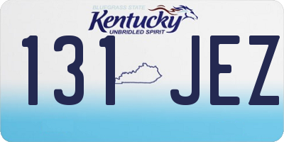 KY license plate 131JEZ