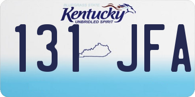 KY license plate 131JFA