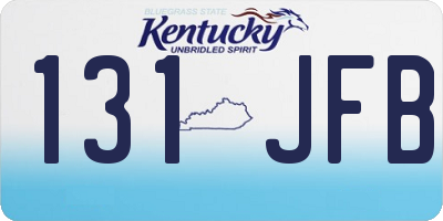 KY license plate 131JFB