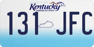 KY license plate 131JFC