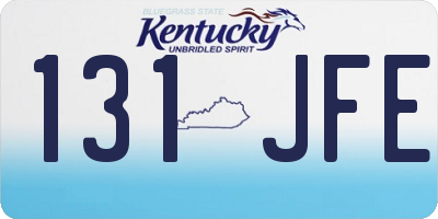 KY license plate 131JFE