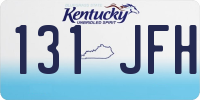 KY license plate 131JFH