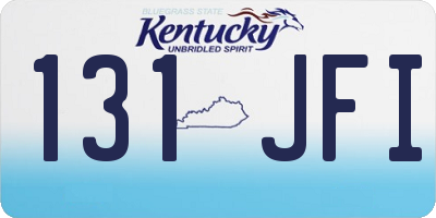 KY license plate 131JFI