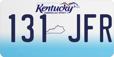 KY license plate 131JFR