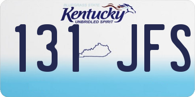 KY license plate 131JFS