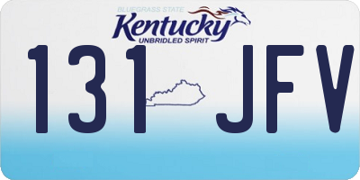 KY license plate 131JFV