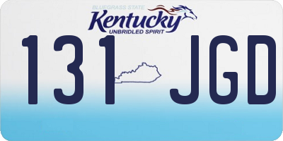 KY license plate 131JGD