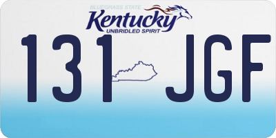 KY license plate 131JGF