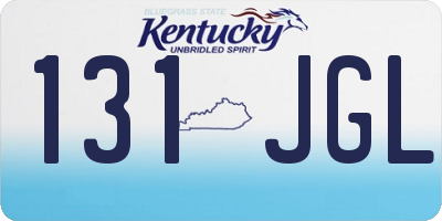 KY license plate 131JGL