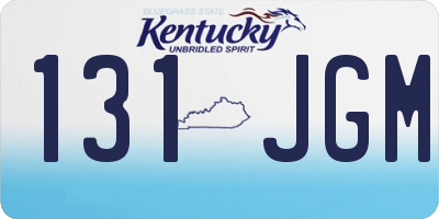 KY license plate 131JGM