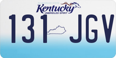 KY license plate 131JGV
