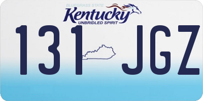 KY license plate 131JGZ