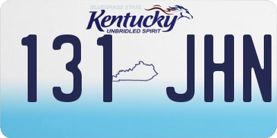 KY license plate 131JHN