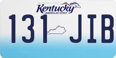 KY license plate 131JIB