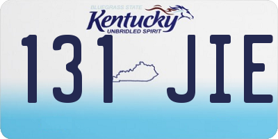 KY license plate 131JIE