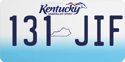 KY license plate 131JIF