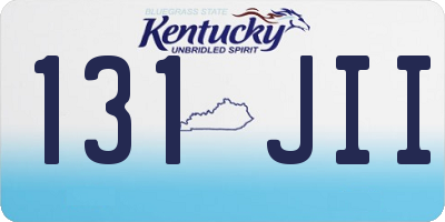 KY license plate 131JII