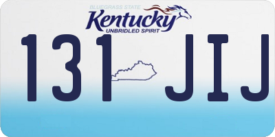 KY license plate 131JIJ