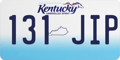 KY license plate 131JIP