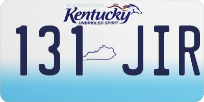 KY license plate 131JIR